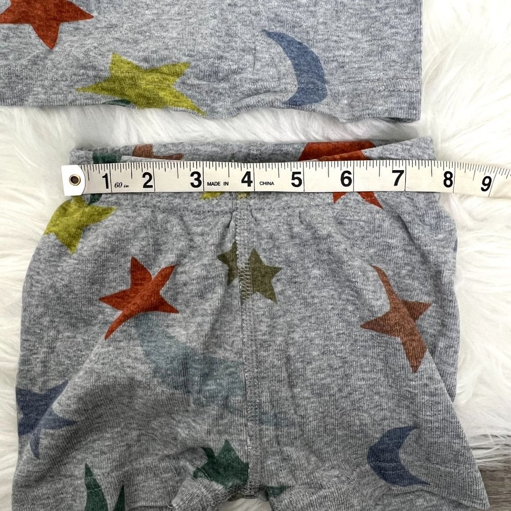 🔹sold🔹Hanna Andersson Toddler 2 Moon Shooting Stars Short John Pajama Set PLAY - Picture 6 of 11